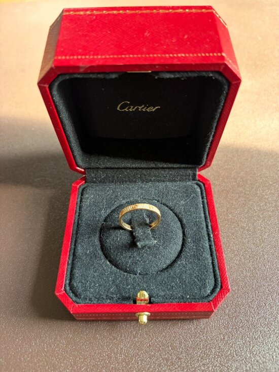 Cartier Jewelry - Cartier Love Ring - Mini Model with Pave in Rose Gold (Size 53 MM)